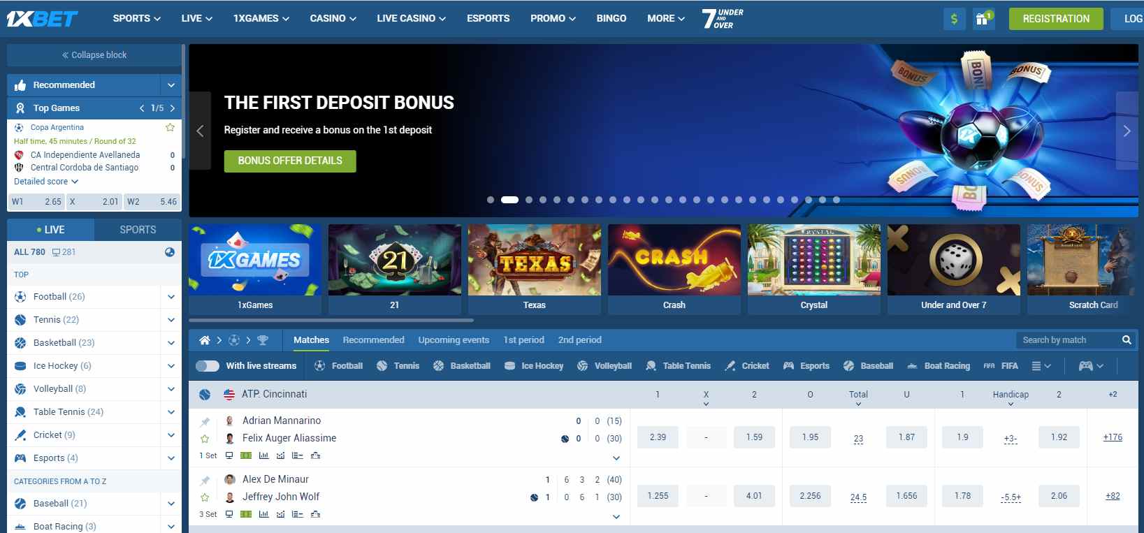 1xbet mane page